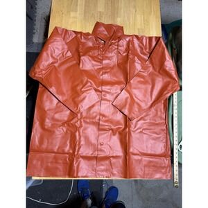 Tingley 3XL Orange Neoprene Industrial Rain Coat Flame Resistant ASTM D6413